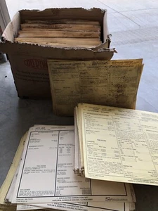 Vtg Car Specification Cards File Ford Jeep Chevrolet Dodge Plymouth Engine - Picture 1 of 3