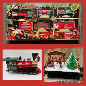 North Pole Express Train Set Wireless Remote Lights & Sounds Complete By EZTEC - Picture 1 of 24