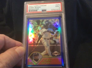 '03 TOPPS CHROME BARRY BONDS REF #245 WITH 4, SHARP CORNERS. A '9' REALLY, PSA! - Picture 1 of 20