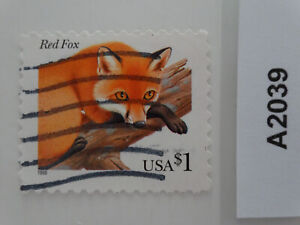 1998 Red Fox $1 American USA Postage Stamp
