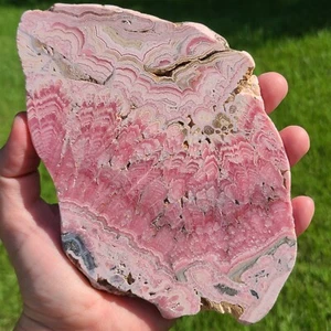 POLISHED RHODOCHROSITE DISPLAY SPECIMEN SLAB ARGENTINA 623.2 GRAMS - Picture 1 of 6
