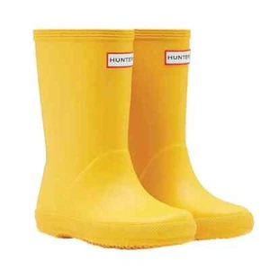 Hunter Little Kids Original First Classic Yellow Rain Boots KFT5094RMA.RYL - Picture 1 of 5