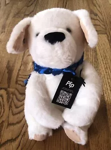 NUOVO cane guida bianco due fratelli ciechi PIP peluche morbido mantello blu floppy 14 pollici - Foto 1 di 9