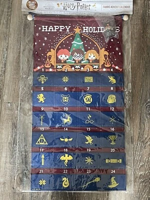 NEW FABRIC Christmas ADVENT CALENDAR Harry Potter With Figure - Image 1 of 4