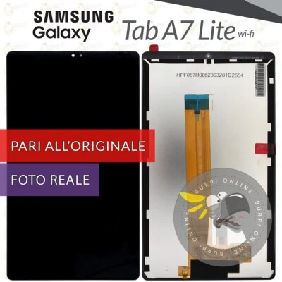 DISPLAY SAMSUNG GALAXY TAB A7 LITE WIFI SM-T220 SCHERMO LCD VETRO PARI ORIGINALE - Immagine 1 di 2