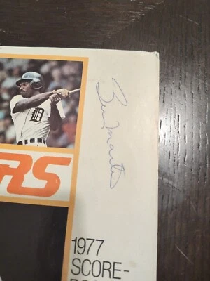 BILLY MARTIN 1977 DETOIT TIGERS SCORE BOOK PROGRAM HAND SIGNED COA PSA - Image 1 of 3