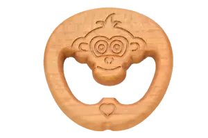 Organic Wooden Teether toy Monkey - Picture 1 of 1