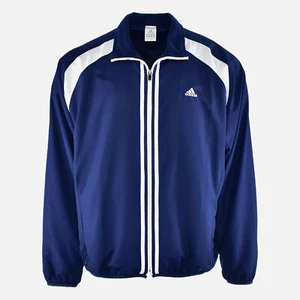 Vintage ADIDAS Sportswear Climaproof 3 Stripe Athletic Logo Windbreaker Jacket L - Picture 1 of 5
