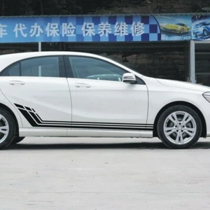 Pegatina de coche deportiva a rayas 81"" para calcomanía de panel de puerta inferior de vinilo clase A ZC1337 - Imagen 1 de 5