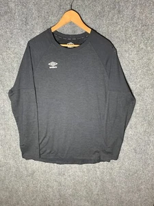 Camiseta Pullover Umbro Negra Para Hombre Talla Grande Manga Larga Cuello Redondo Fútbol - Imagen 1 de 21