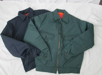Men uniform Jacket Coat IKE Work mechanic lined Navy Blue Green Small NEW - Image 1 of 4