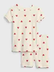 NWT Baby Gap Toddler Girls Short Pajamas hearts Valentine's Day Organic  u pick