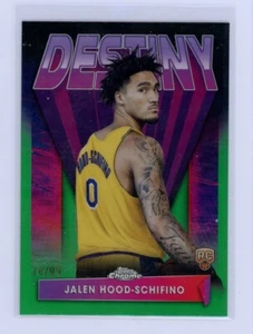 2024 Topps Chrome Basketball #D-9 Jalen Hood-Schifino Destiny RC Green /99 - Bild 1 von 3