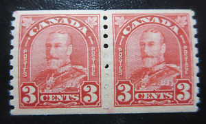 CANADA STAMPS MINT  #183 1931 "KGV ARCH/LEAF COIL" PAIR #2