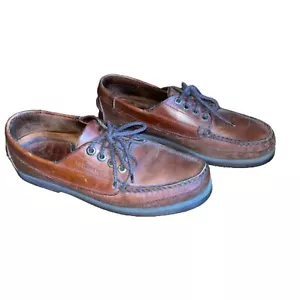 Mocasines con cordones de cuero marrón Wolverine boho zapatos de trabajo al aire libre para hombre 9,5 - Imagen 1 de 8
