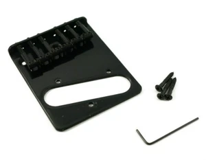 NEW - Bridge For Fender Tele, Top & Bottom Loading - BLACK - Picture 1 of 1