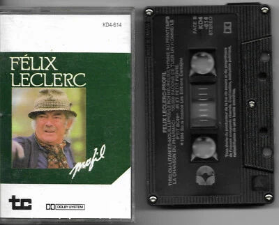 Felix Leclerc - Profil - 1984 Trans Canada Cassette - KD4-614 Tested Excellent - Image 1 of 4