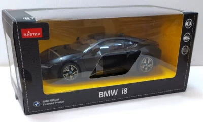 RASTAR 1:24 AUTO DIE CAST METALLO E PLASTICA BMW i8   NERO OPACO    ART 56500 - Immagine 1 di 2