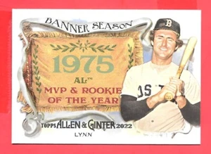 2022 Topps A&G Banner Seasons #BS-47 Fred Lynn - 1975 AL MVP/ROY - NRMT - Picture 1 of 2