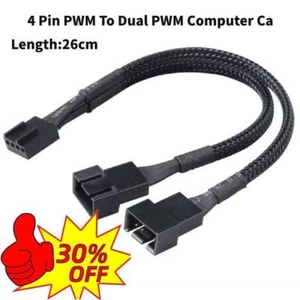 PWM Y Kabel 4 PIN Adapter Lüfter Verteiler Splitter heiß Lüft für PC CPU DE M 🥇 - Afbeelding 1 van 7