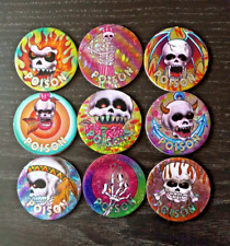 POGS Poison Lot (9) Holographic 1990s Retro Collectible Game LOOK!