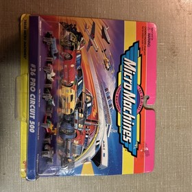 Vintage Galoob Micro Machines #36 Pro Circuit 500 Sealed + Harbor Patrol