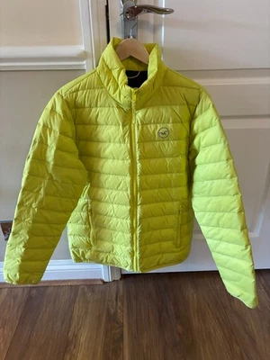 Hollister Ultimate Down Puffer Jacket Men's Size Med Yellow Calafornia Full zip. - Image 1 of 4