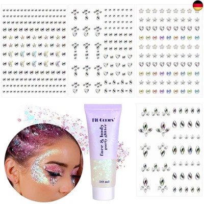 MARKE REMIONE Remione Glitzersteine Selbstklebend mit Glitzer Gesicht DIY Geschenke Spielzeug