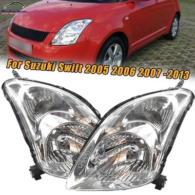 Left Right Headlight For Suzuki Swift 2005 2006-2013 Front Bumpe Headlamp - Image 1 of 4