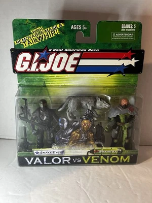 GI Joe Valor Vs Venom Snake Eyes W/ Timber & Swamp Rat Ninja Battles 2005 -154 - Image 1 of 2
