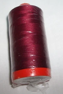 Aurifil 100% Cotton 50wt Thread # 2460 Dark Carmine Red 1422 Yard Large Spool - Picture 1 of 3