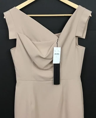 NWT Black Halo Jackie Cady Bi-Stretch Dress in Desert Sand Beige Size 4 - Image 1 of 4