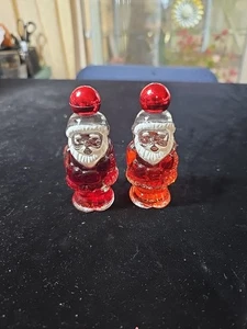 Avon Jolly Santa Claus Klarglas Flasche Köln 2ea Vintage 70er Jahre - Bild 1 von 5