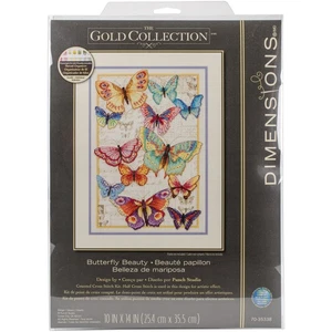 Dimensions Gold Collection Counted Cross Stitch Kit 10"X14"-Butterfly Beauty (14 - Bild 1 von 2