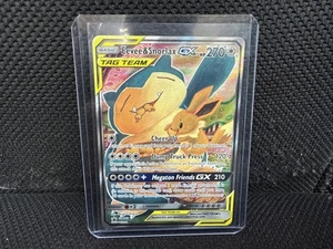 Pokemon Tag Team Promo Card EEVEE & SNORLAX GX - #SM169 Black Star Full Art.. - Picture 1 of 7
