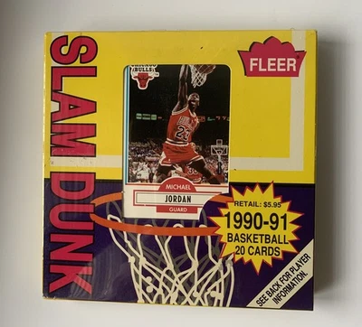 Baloncesto Fleer 1990-91 - SLAM Dunk Michael Jordan - Caja de 20 tarjetas sellada Foto 1 de 2