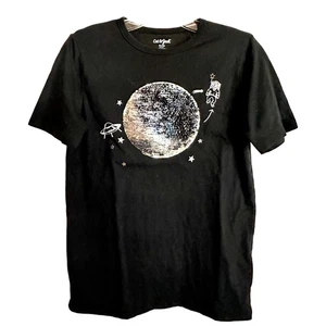 Cat & Jack Kid's MOON & STARS T-SHIRT Black - Size 16 - Picture 1 of 6