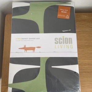 Scion Going Lohko Duvet Cover Set KING (incl 2 pillowcases) Juniper & Liquorice - Picture 1 of 10