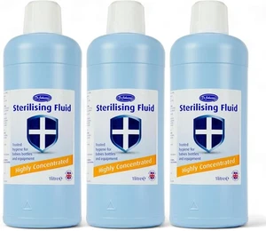 Dr Johnson's Fluido Sterilizzante Altamente Concentrato 1 L x 3 - Foto 1 di 2