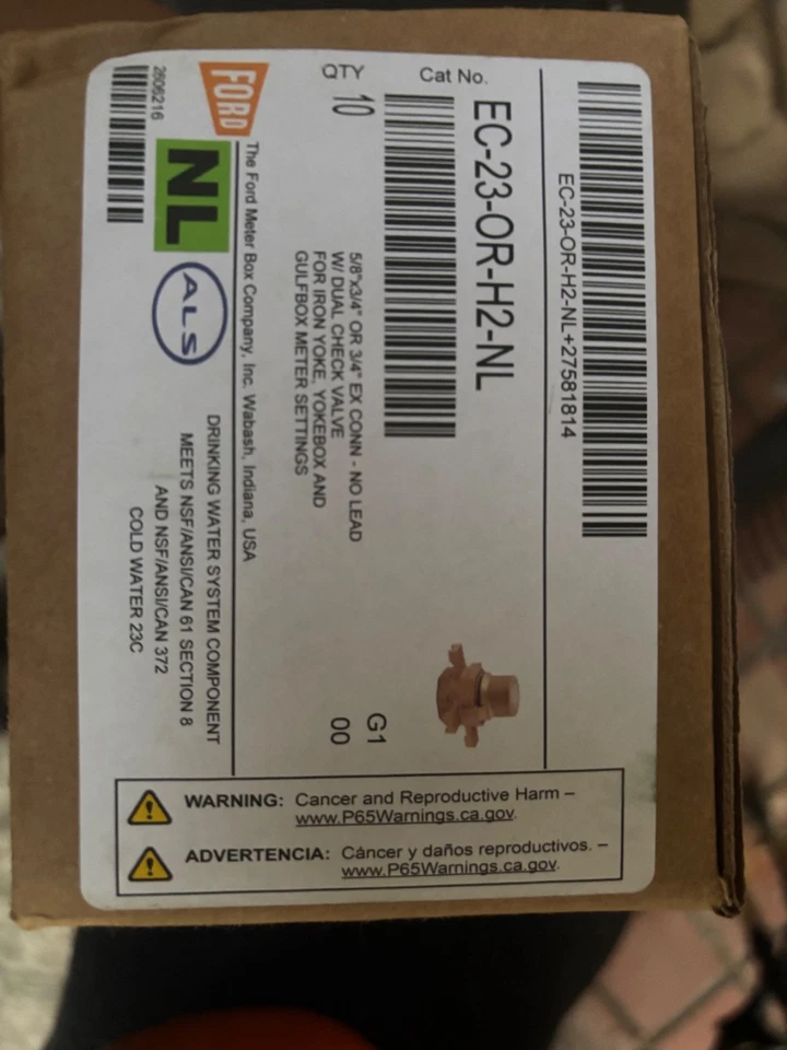 水表轭扩展连接适用于 5/8" x 3/4" 或 3/4" — 第 1/2 张图片