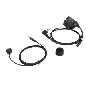 Throat Mic Earpiece 7.1Mm Plug With Finger Ptt For Gp88 Gp300 Gp VA - Zdjęcie 1 z 12