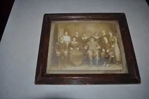 Antique Victorian Pressed Detail Gold Relief Picture Frame,Family Photo 13 by 11 - Picture 1 of 6