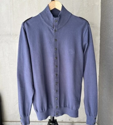 PIERRE BALMAIN Mens Cardigan Sweater Knit Size XL Blue Cotton Cashmere - Image 1 of 4