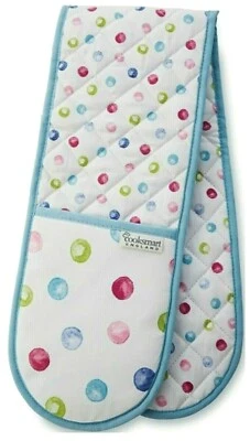 Doppelter Ofenhandschuh Baumwolle Punkte Spotty Dotty Cooksmart England - Bild 1 von 3