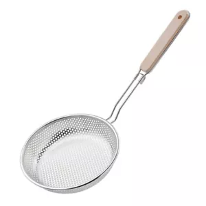 Stainless Steel Colander Travel Kitchen Strainer Utensil Slotted Spoon - Picture 1 of 12