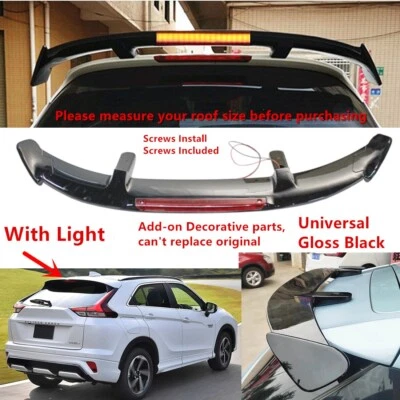 W/ Light Universal For 2022-24 Mitsubishi Eclipse Cross Rear Window Roof Spoiler Foto 1 de 4