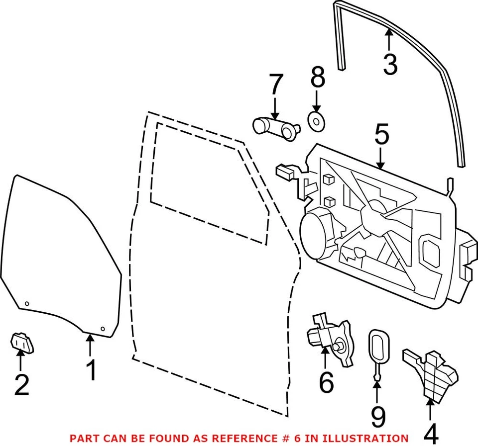 Genuine OEM Mopar Front Driver Left Power Window Motor For Dodge Ram 1500 - Image 1 of 1