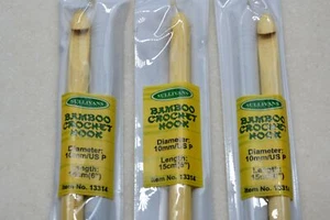 10mm / 15cm length BAMBOO CROCHET HOOK - Sullivans - Picture 1 of 1