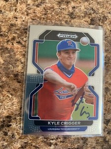 Kyle Crigger Signed 2022 Panini Prizm Draft Miami Marlins Rc Auto No. PD202