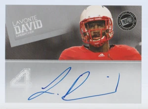 Pase de prensa LaVONTE DAVID Nebraska 2012 autógrafo de novato SP RC EN TARJETA AUTO Bucs - Imagen 1 de 2
